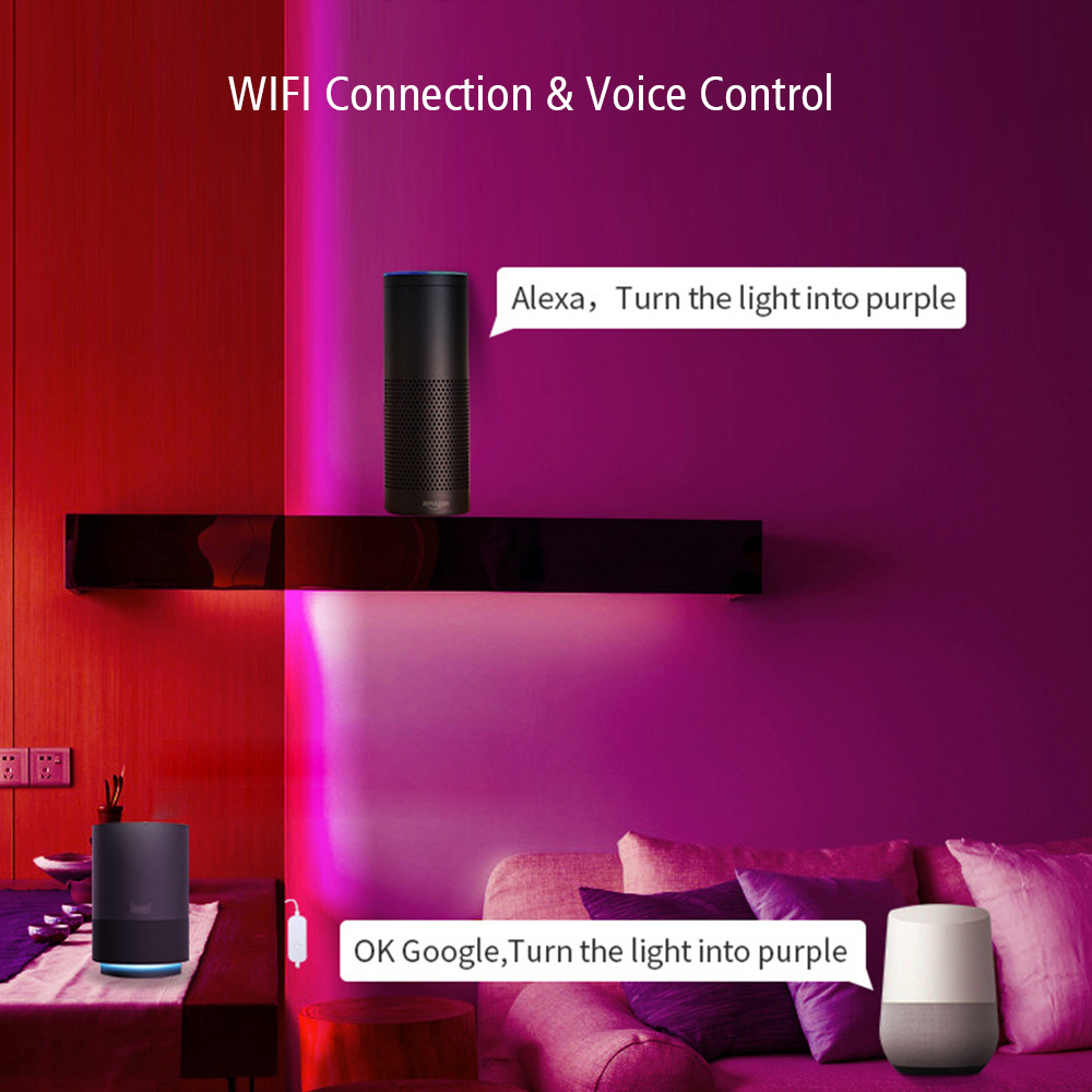 WIFI Smart LED Strip Lights Kit DC5V 30LEDs/m 5050SMD RGB Flexible LED Strip Lights With USB Port, Apply With Amazon Alexa And Google Home Voice Control, 2m/6.56ft for sale WIFI Smart LED Strip Lights Kit DC5V 30LEDs/m 5050SMD RGB Flexible LED Strip Lights With USB Port, Apply With Amazon Alexa And Google Home Voice Control, 2m/6.56ft for sale